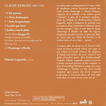 Debussy Suite Bergamasque Works For Solo Piano - 