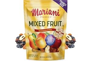 MARIANI PREMIUM Mariani Mixed Fruit - 30oz Bulk Bag, Dried Fruit Mix No Sugar Added - Pears, Plums, Peaches, Apricots, Apples - American Made Quality Dried Fruit Snacks,Perfect for Trail Mix, Salads, Yogurt, Dessert