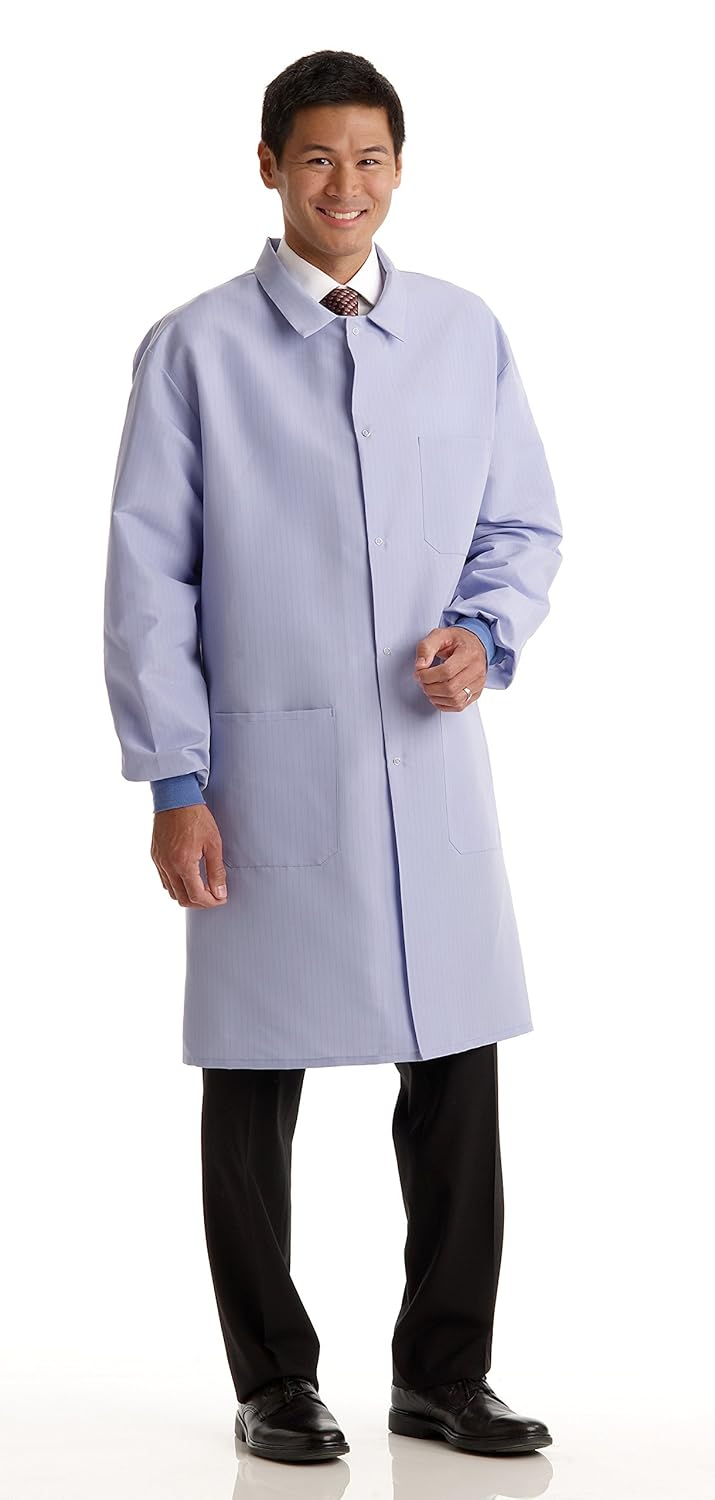 Medline MDT046811XL Men's ResiStat Protective Lab Coat, X
