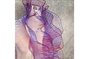 CREATIVESUGAR 5 Yards Retro Ruffle Pleated Chiffon Trim Dress Bag Decoration Tulle Fabric Applique Trimming Craft Sewing (Butterfly Purple)