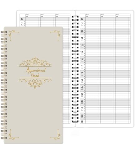 Extra Large 6 Column Salon Appointment Book, 12.75" X 13.5" Undated