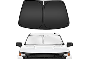 ARISMOTOR Windshield Sun Shade for Ch-evrolet Silverado 1500 2019-2024, Custom Fit Foldable Front Window Sunshade Sun Visor Protector, Block UV Rays Keep Your Car Cooler