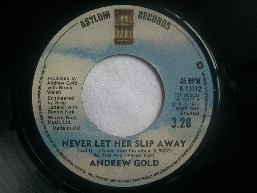 Andrew Gold Never Let Her Slip Away Andrew Gold 7" 45