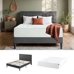 Zinus Set: 12 Inch Green Tea Memory Foam Mattress