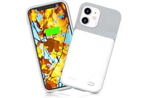 Battery Case for iPhone 12 Mini, 6000mAh Portable Protective Charging Case for iPhone 12 Mini, Rechargeable Extended Smart Ch