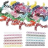 Mollensiuer 60Pcs Multi-Color Iron Jewelry Extension Chains, 4mm x 5mm x 50mm, Modern Fashion Tail Chain for DIY Jewelry Making, Adjustable Length, Non-Foldable