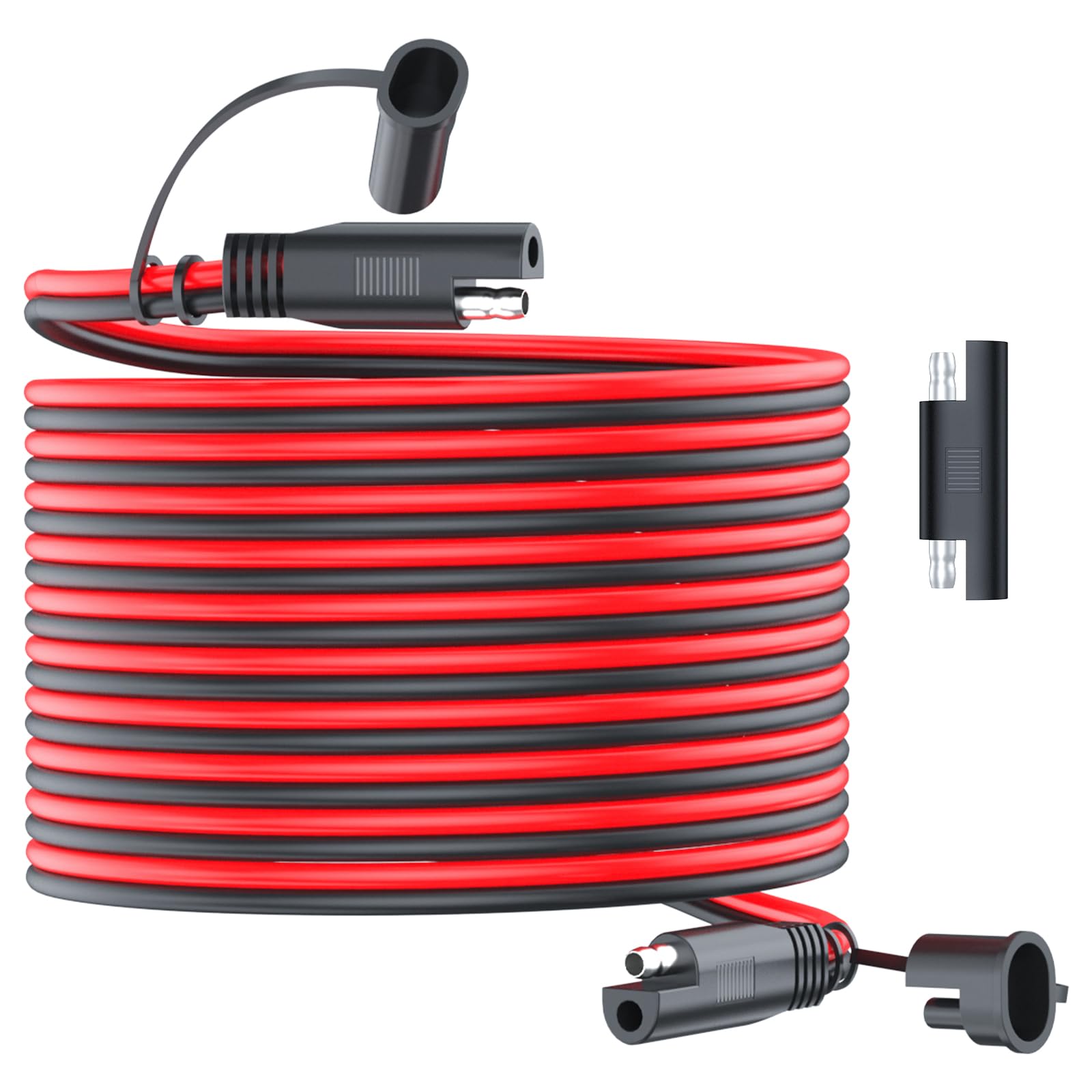 Photo 1 of JXMXRPV SAE to SAE Extension Cable - 10AWG 20FT, Quick Disconnect Connector with Polarity Reverse Adapter for Trolling Motor, RV, Motorcycle, Cars, Tractor