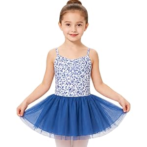 Idgreatim 2-8 Years Girls Ballet Leotard Toddler Ballerina Outfit for Dance | kids Ballerina Outfit with Tutu Skirt for Balle