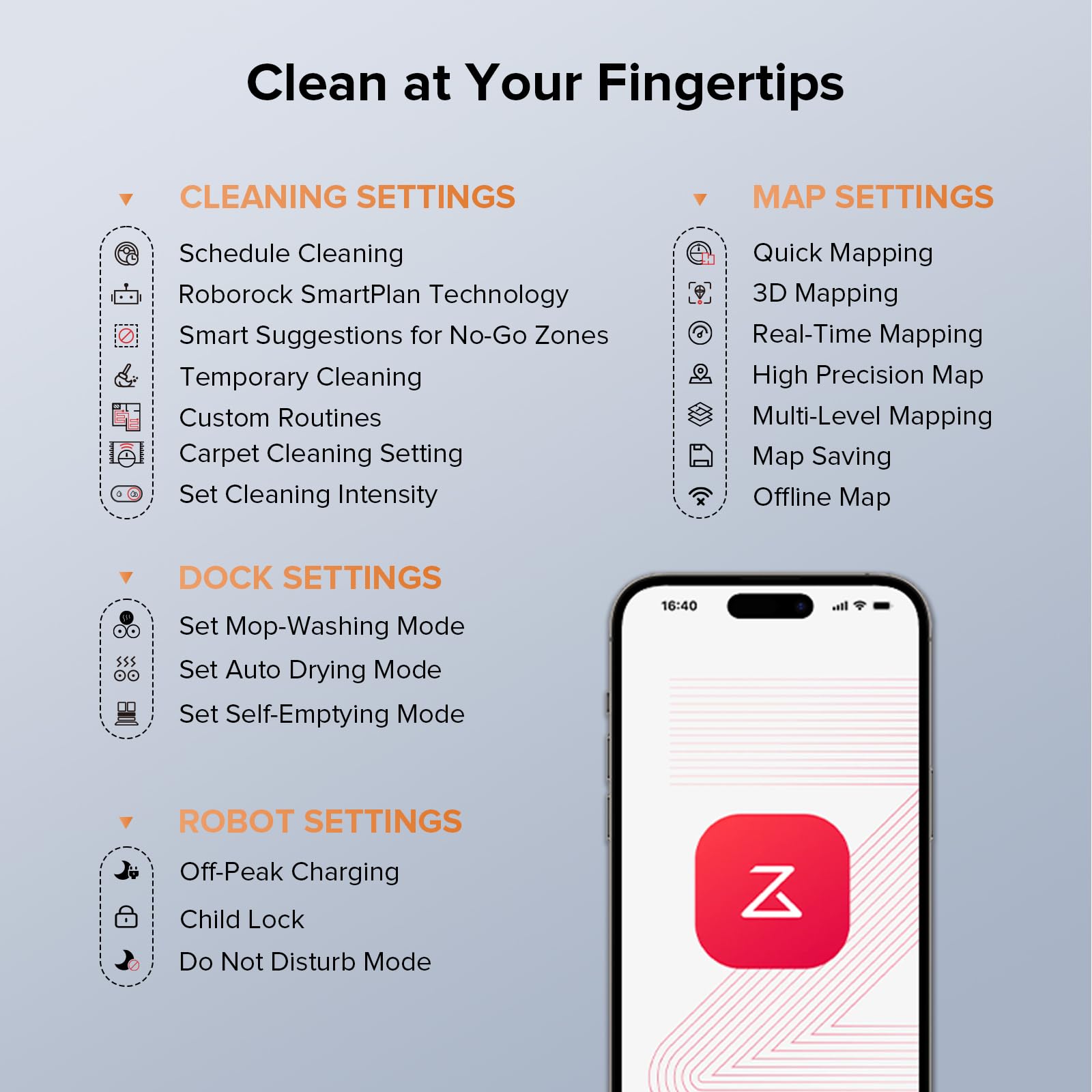 Roborock Qrevo Edge S5A Robot Aspirador y Trapeador, 18.500Pa, Cero Enredos, Cepillo Principal DuoDivide, Cepillo Lateral FlexiArm, Lavado y Autolimpieza de Trapeador con Agua Caliente, Secado con Aire Caliente, Autovaciante, Negro