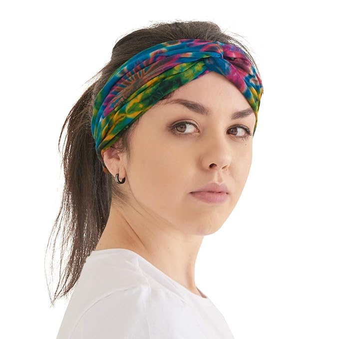 CHARM Tie Dye Diadema Hippie - Cinta Para Verano Turbante ...