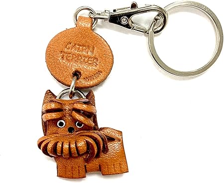 Amazon ケアンテリア 本革製 犬 キーホルダー バンカクラフト革物語 日本製 ハンドメイド アニメ 萌えグッズ 通販