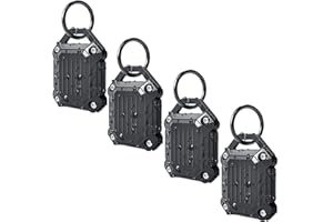 Dovick- Waterproof Keychain Holder Case Compatible with Airtag,Screw Full Cover Compatible with Apple Air Tag Tracker Key Rin