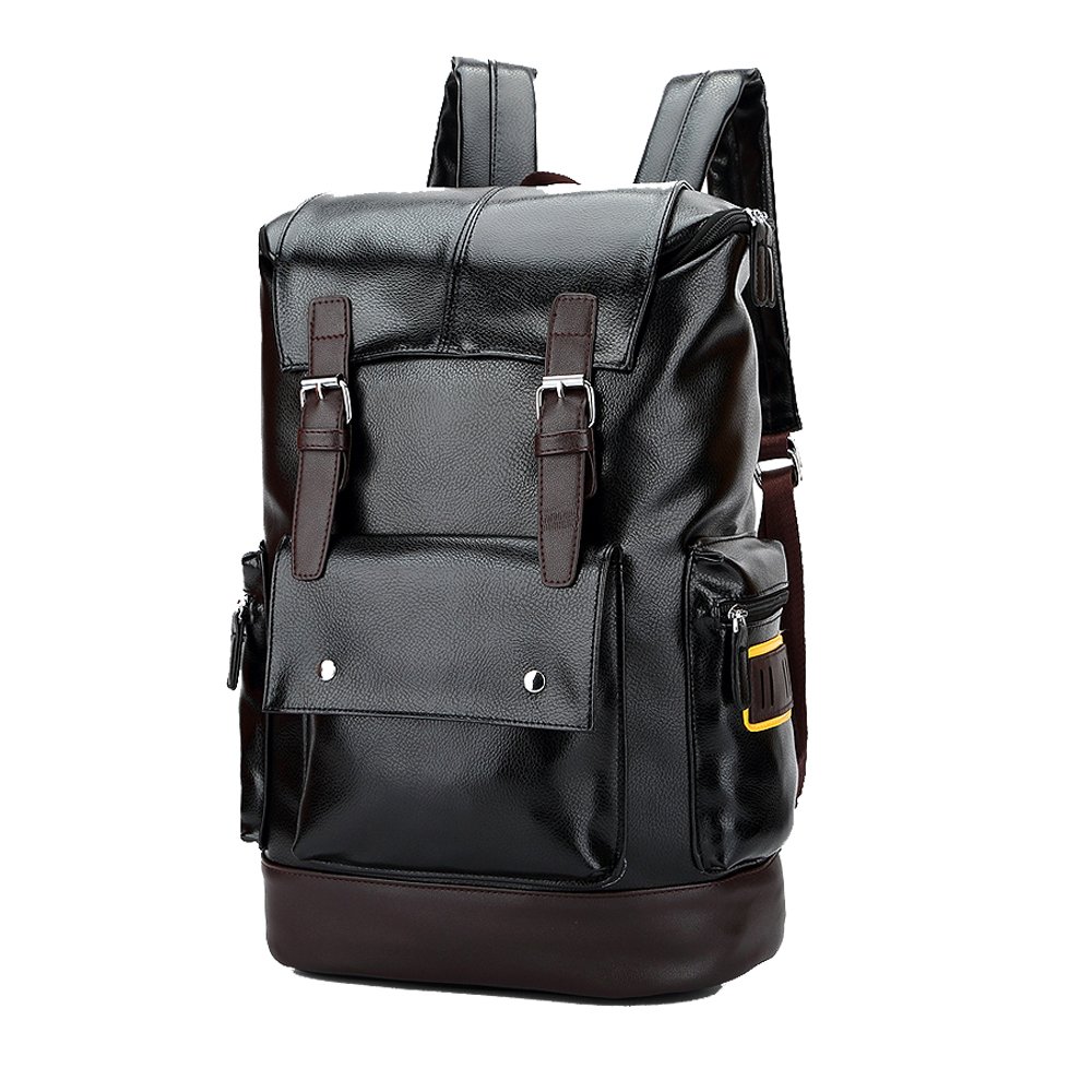 Zaino Spalla Pelle SINOKAL Zaino Porta PC Donne Uomo Impermeabile Zaino Scuola Borsa a tracolla Zaino per il Daypack sportivo da viaggio Nero