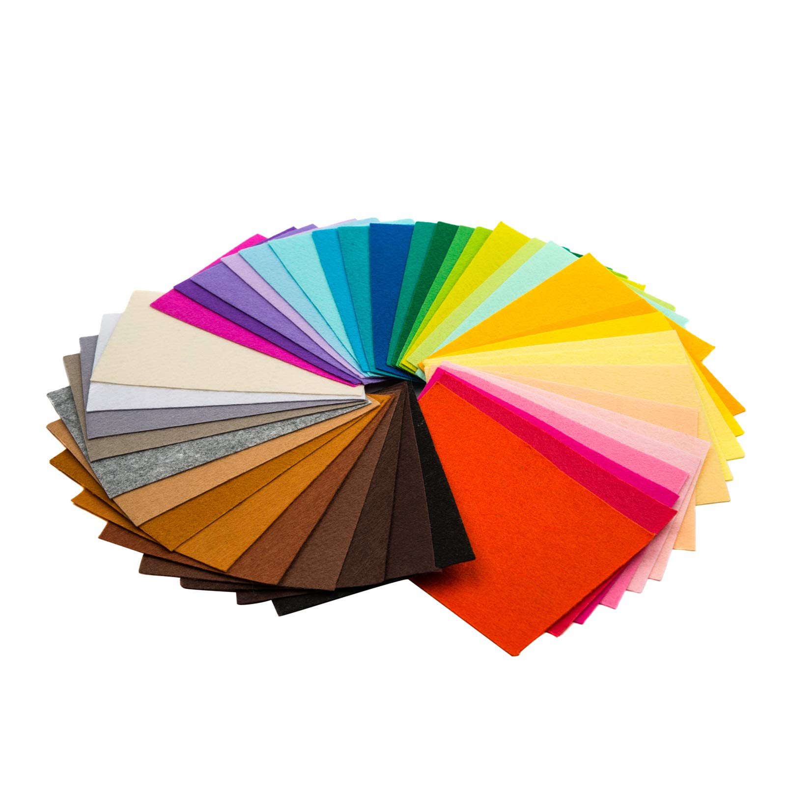 TRIXES 40PCS Felt Fabric Sheets - A4 Size Textile Fuzzy Fabrics DIY Craftwork - Multi-Colour Rectangular Shape - Cut to Size - for Art and Crafts Scrapbooking - 30 x 20cm