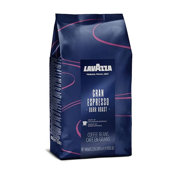 LAVAZZA GRAN ESPRESSO WHOLE BEAN COFFEE BLEND, MEDIUM ESPRESSO ROAST, BAG 2.2 LB (PACK OF 1), BALANCED AND RICH FLAVOR WITH NOTES OF COCOA