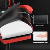 bigzzia Ergonomic Gaming Chair with Lumbar Cushion and Headrest Red view 6