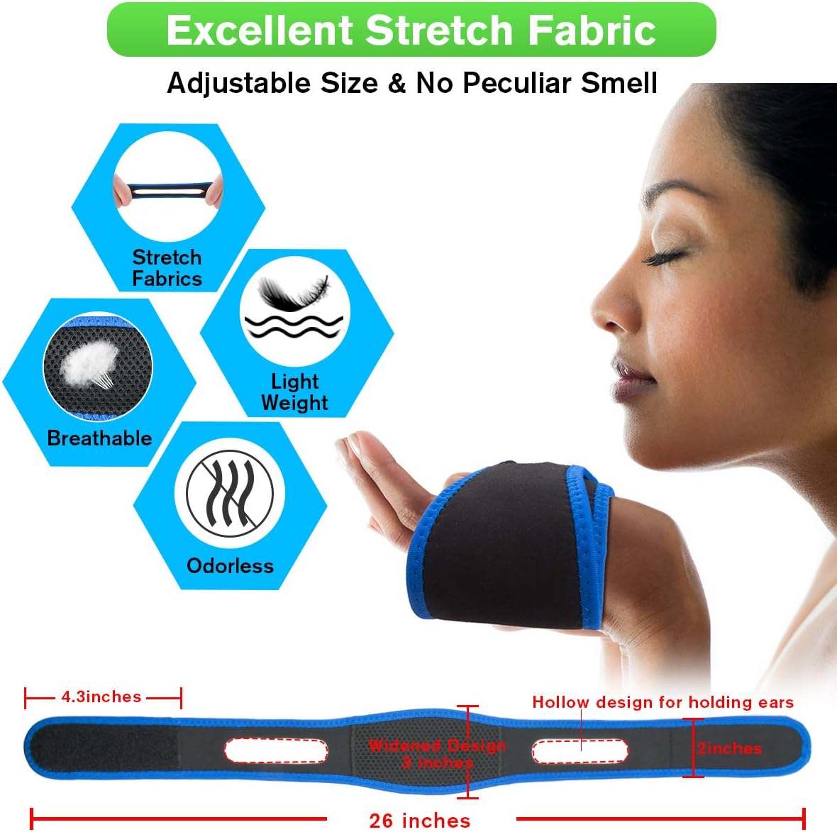 Anti Snoring Chin Strap,Snoring Solution Anti Snoring Devices Effective Stop Snoring Chin Strap for Men Women Adjustable Snore Reduction Chin Straps Snore Stopper Advanced Sleep Aids for Better Sleep: Health & Personal Care