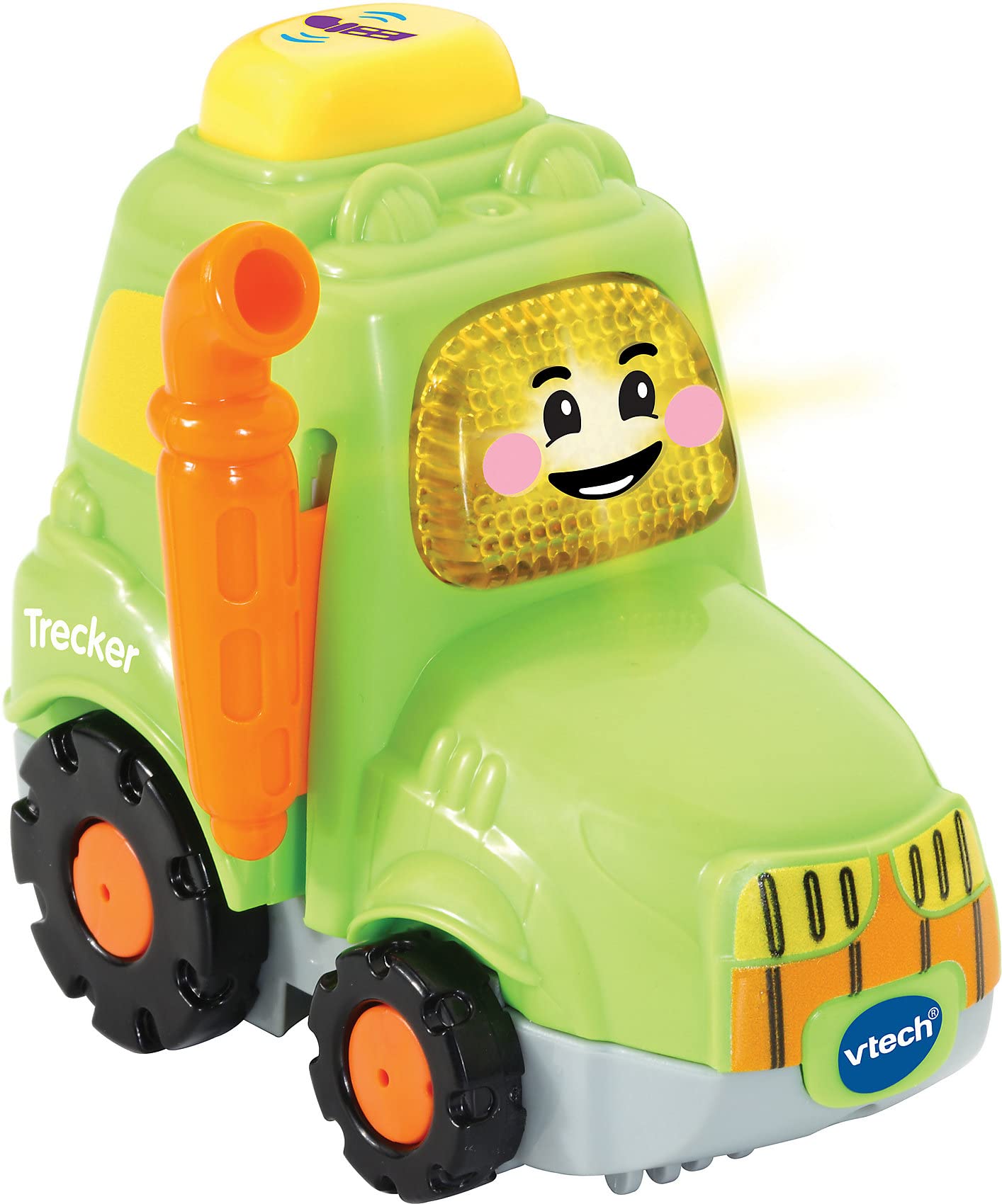 Vtech TUT TUT Baby Speedster - Tractor - Toy Car with Music, Light Up Button, Exciting Phrases and Sounds - For Children Aged 1-5 Years, Green/Orange/Yellow