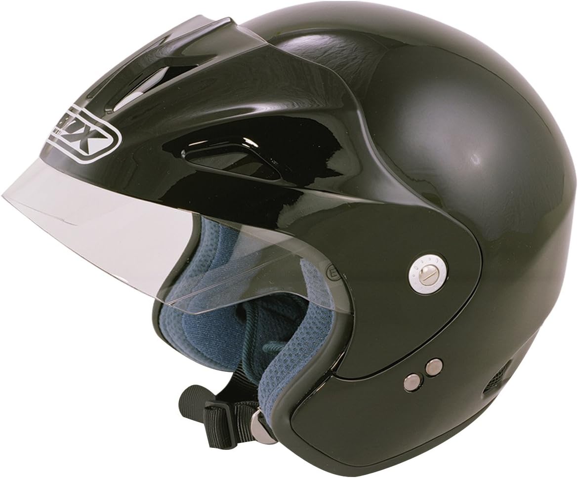 Box Jx-1 Open Face Motorcycle Helmet Matt Black L