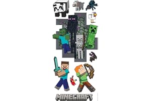RoomMates Minecraft Hostile Mobs Peel and Stick Wall Decals, RMDM5591