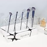 Uquelic 5-Compartment Clear Acrylic Pen Organizer Desktop Tidy view 6