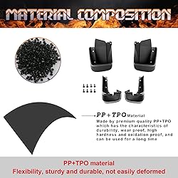 Xotic Tech 4PCS Front & Rear Mud Flap Splash Guards