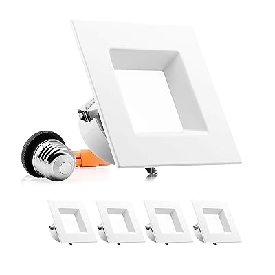 Buy Parmida 4 Inch Dimmable Led Square Recessed Retrofit Can Lights Easy Downlight Installation 10w 60w Eqv 5000k 630lm Ceiling Light Etl Listed Energy Star 4 Pack Online In Turkey B01m20xv66