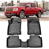 TPE Automotive Floor Mats Custom for 2022-2026 Ford Maverick (Not for Hybrid) &21-25 Bronco Sport, All Weather Cover Protection Waterproof Black Floor Liner Front & Rear Row Full Set Car Mats, 3PCS