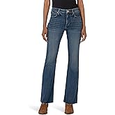 KUT from The Kloth Womens Stella High-Rise Fab Ab Flare W/Raw Hem