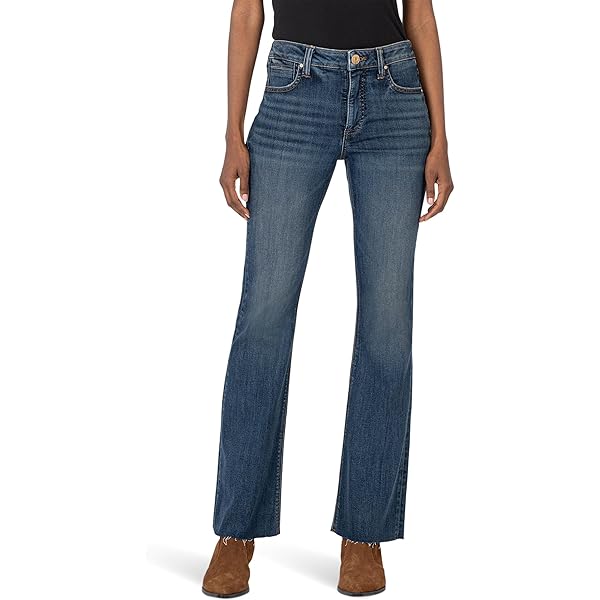 KUT from the Kloth Women's Ana High-Rise Fab Ab Flare in Symphony