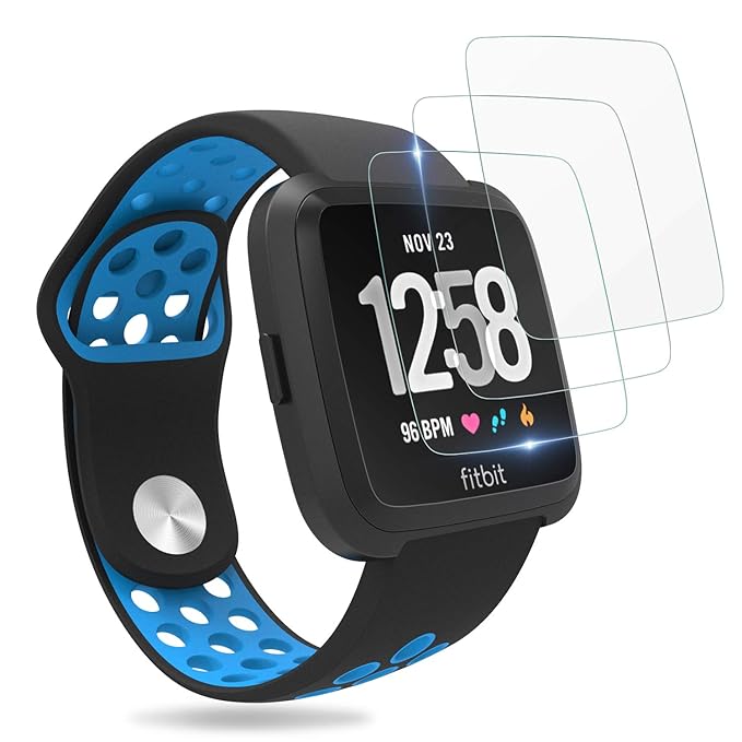 Penta Stars for Fitbit Versa Screen Protector, for Fitbit Versa Tempered Glass Screen Protector, Waterproof, Scratch Resist, Bubble Free, 9H Hardness, ...
