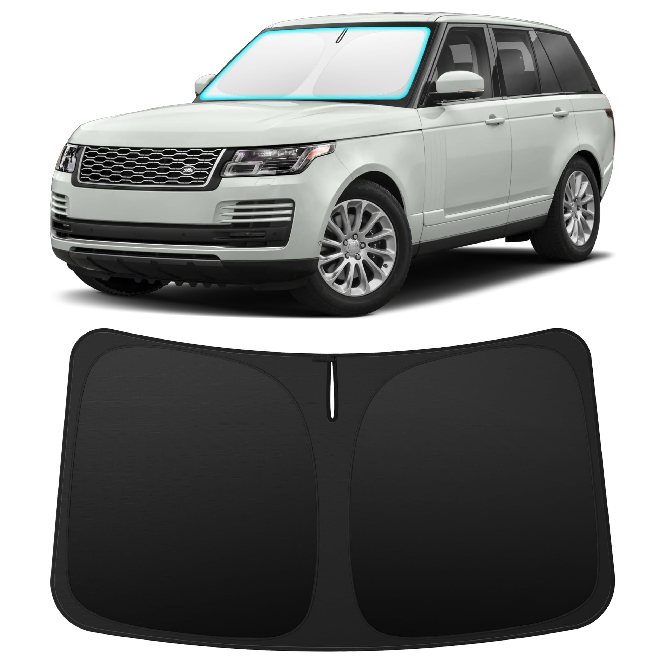 Photo 1 of INSAUTO Custom Fit Windshield Sun Shade Accessories for Land Rover Range Rover 2013-2021, Foldable Front Window Sunshade, UV & Heat Reflector, Keeps Interior Cool, Includes Storage Bag