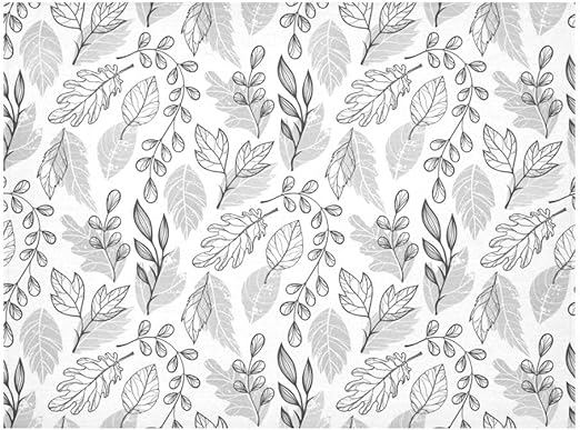Amazon Com Table Cloth Wrinkle Free Stitching Pattern Black White Pattern Leaves Beautiful Tablecloth Cotton Linen Table Cloths Washable Tablecloths For Tables Home Kitchen