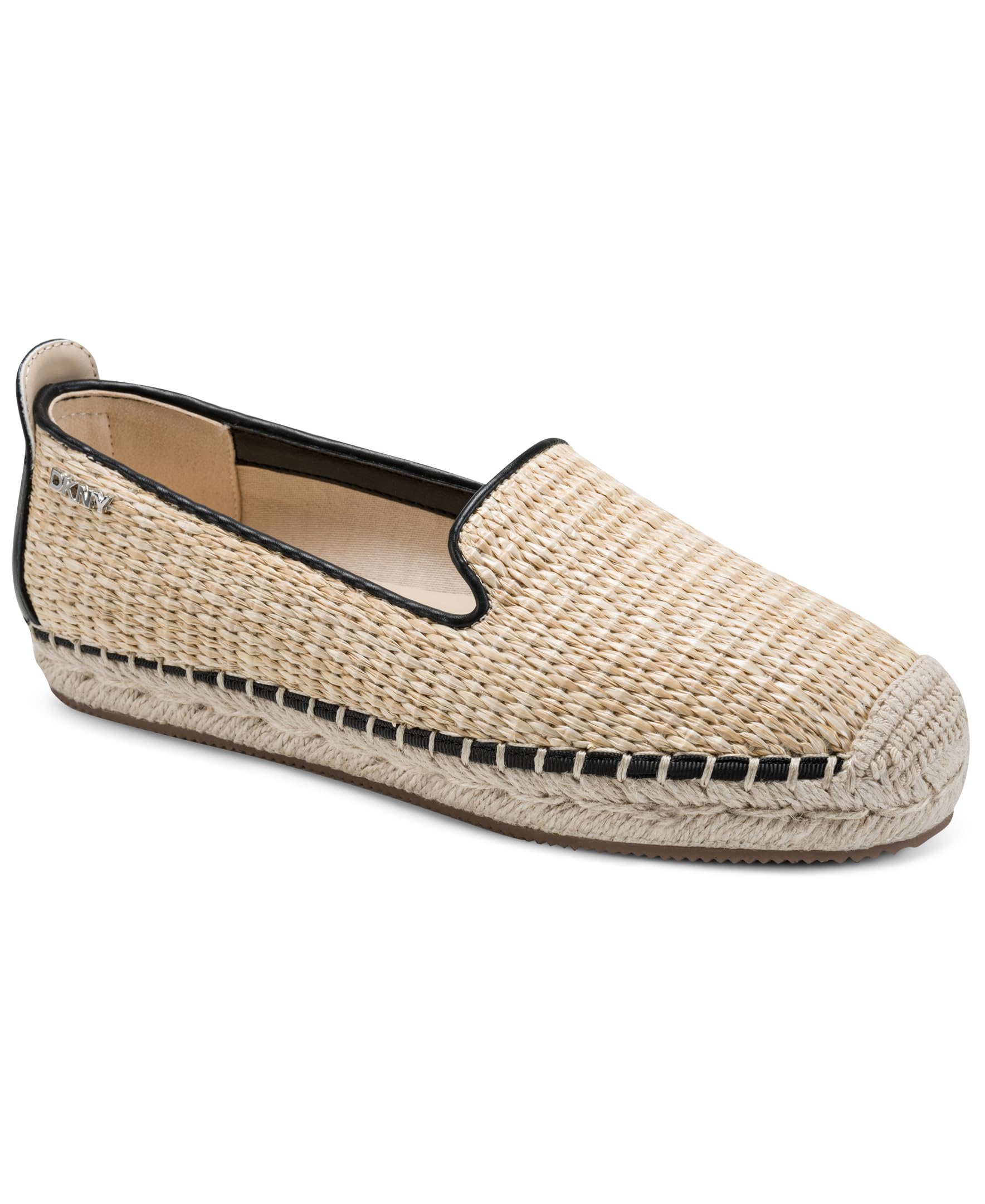 DKNY Women’s Mallandra Espadrille Closed Toe Sandal, Natural, 5