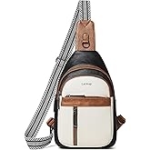 LATMAP 7L Sling Bag For Women Men Backpack Fanny Pack Crossbody Chest Travel Shoulder Belt Bags Purse Handbag PU Leather