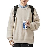 Men's Vintage Grandpa Aesthetic Sweaters Crewneck Knitted Sweatshirt Pullovers Y2K Grunge Clothing Korean Streetwear