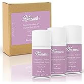 Bussani Women's Roll-On Deodorant | Salt Stone Formula, Long-Lasting & Aluminum-Free | 24-Hour Odor Protection | Gifts for Her ֻ| Fragrance: Lavender Patchouli Scent, 2.02 fl oz, Pack of 3