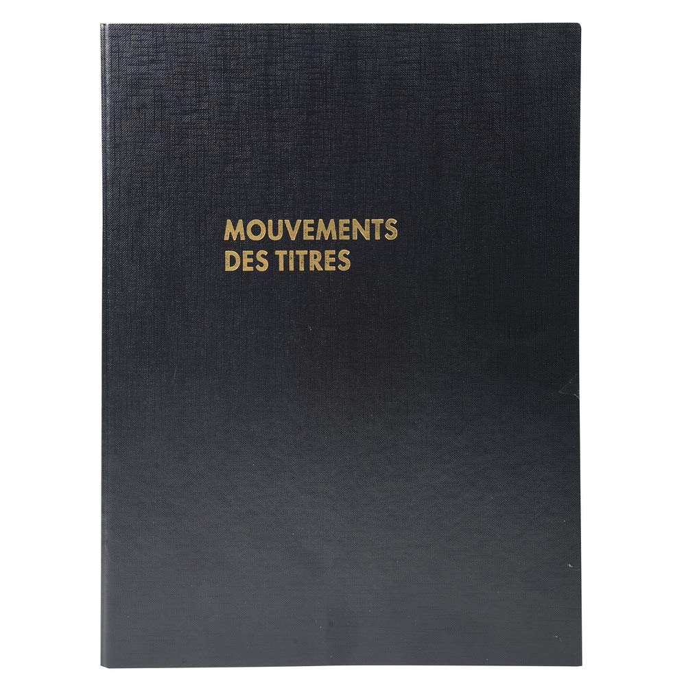 Exacompta - Ref 591E - Security Log Ring Binder - 320 x 240mm in Size, 4 Rings, Supplied with 2 Pre-Printed 110gsm Paper Refill Sheets, FSC Certified - Black Cover