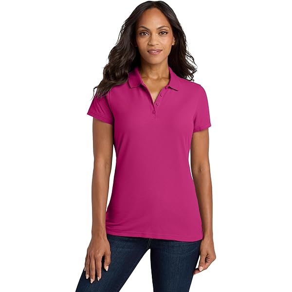 Amazon.com: Port Authority Ladies Silk Touch Polo Shirt, Bright