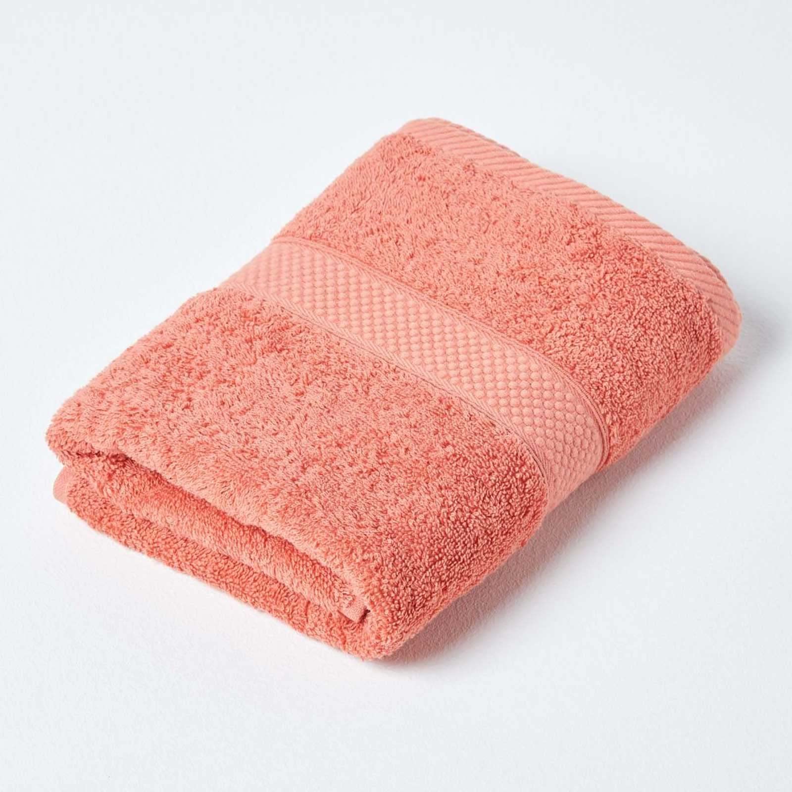 HOMESCAPES Burnt Orange Turkish Cotton Hand Towel Super Soft Thick & Absorbent 500 GSM Towel Heavy Weight for everyday Luxury