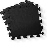 kidoola Foam Baby Play Mat 29x29cm 9pc Interlocking EVA 7mm Thick Black