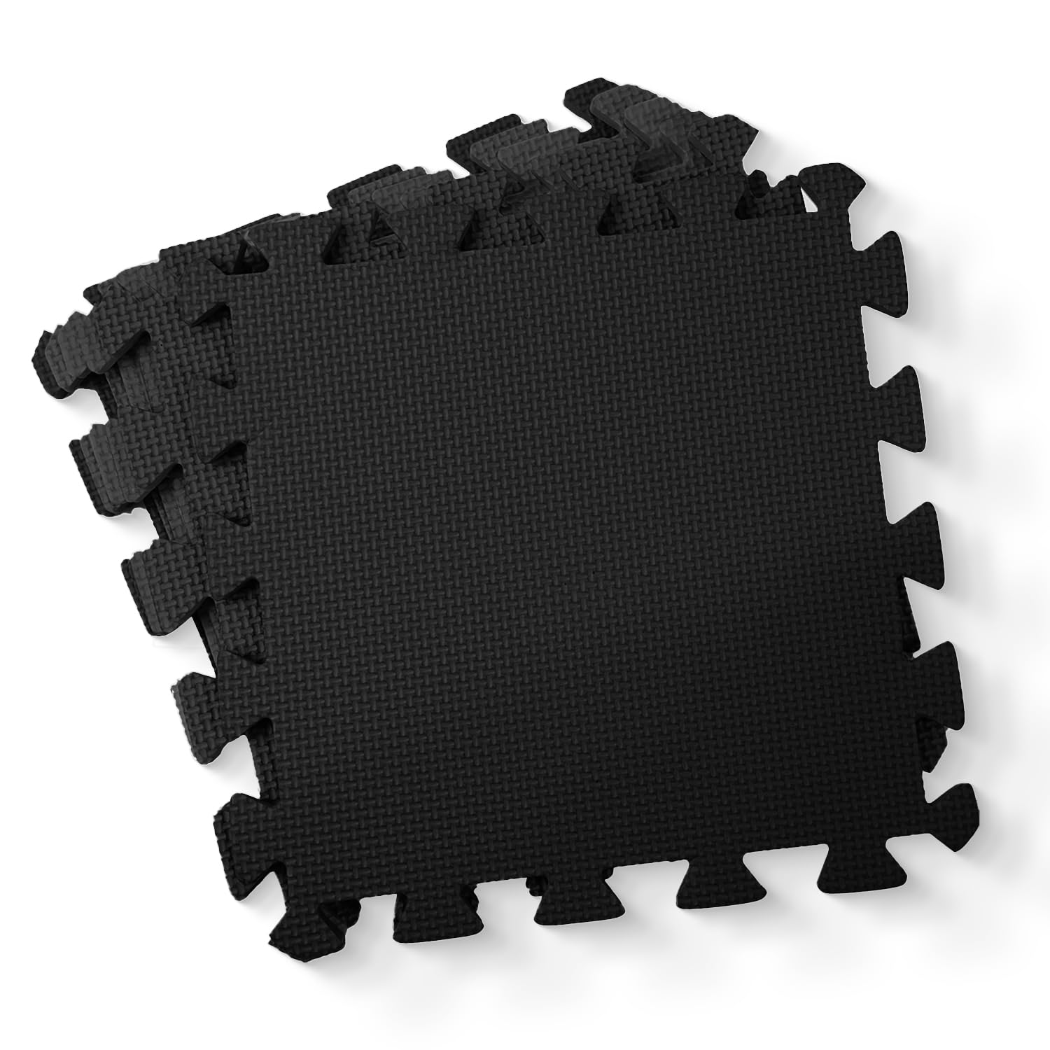 kidoola Foam Baby Play Mat (29x29cm) – Thick & Soft EVA Foam Interlocking Floor Tile Matting for Children – Safe & Comfortable 7mm Thick Play Flooring (9pc) - Black — image 1