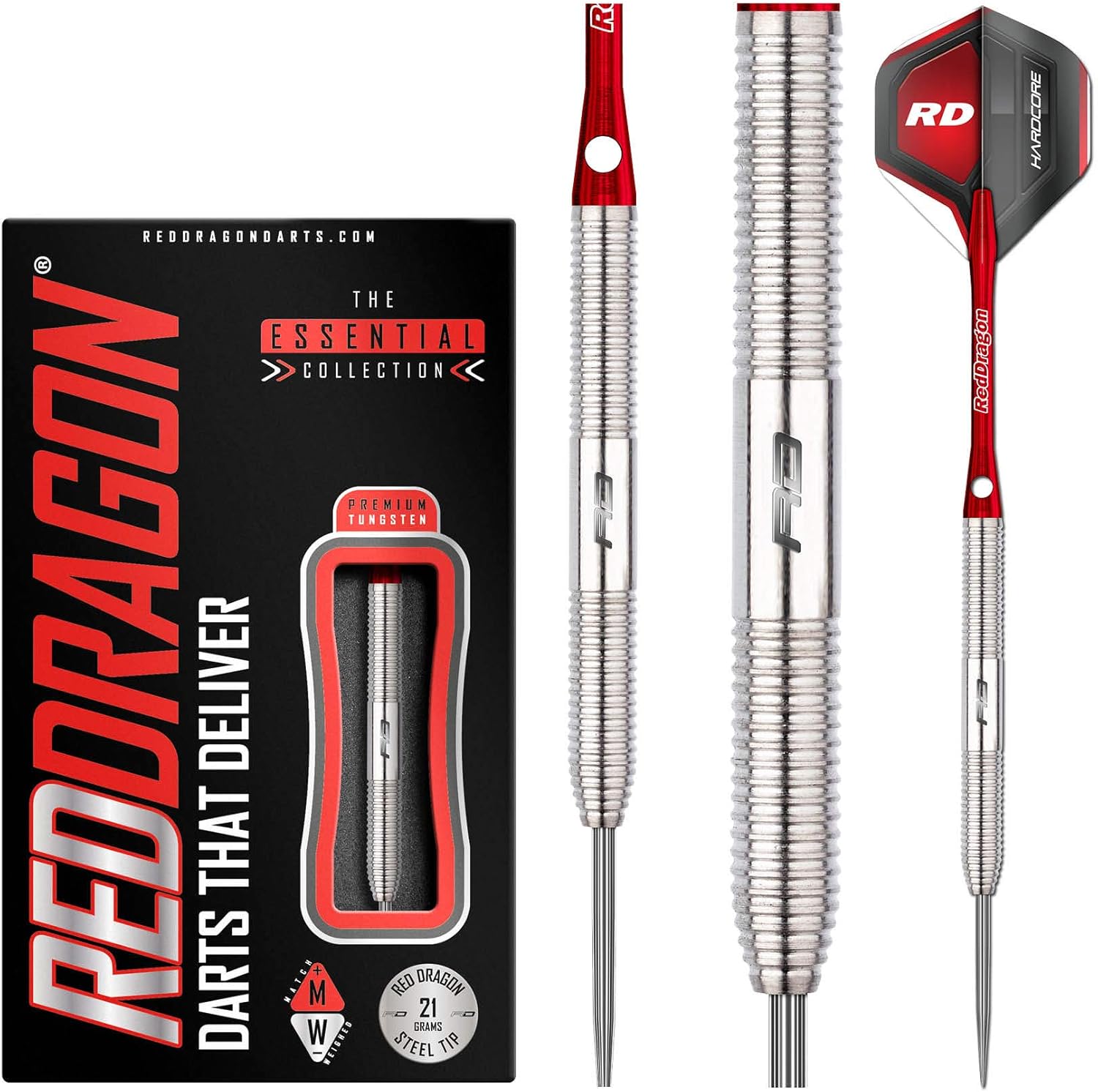 RED DRAGON Neutrino 23g Tungsten Darts mit Flights und Schäfte Amazon