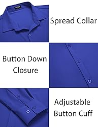 COOFANDY Men's Muscle Fit Dress Shirts Wrinkle-Free