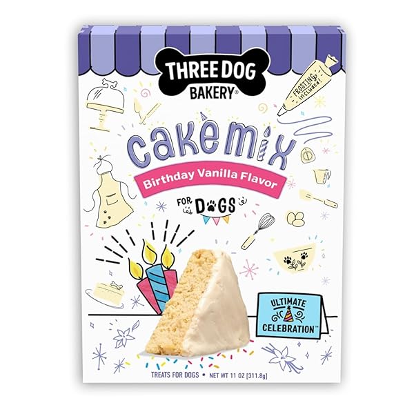 THREE DOG BAKERY ULTIMATE CELEBRATION DOG BIRTHDAY CAKE...