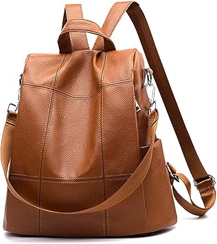 bolso mochila cuero mujer