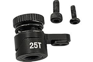RUIVEXI 25T Servo Arm Upgrade Parts Compatible with 1/18 Arrma Granite Grom, Typhon GROM, Mini LMT 4X4, UTB18 Capra RC Cars (Black)