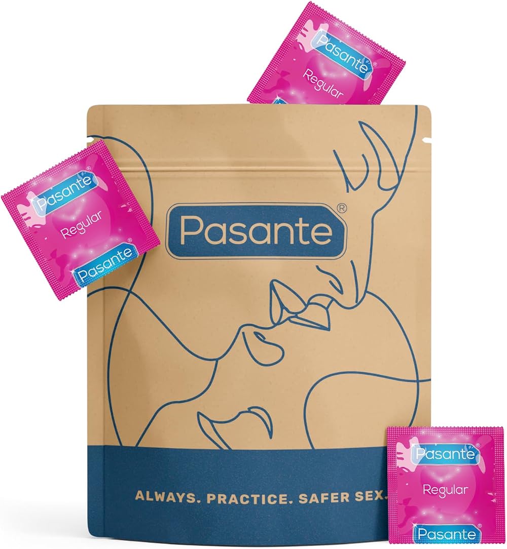 Pasante Regular Condoms 72 Pack | Comfortable Fit | Non-Spermicidal Lubricant