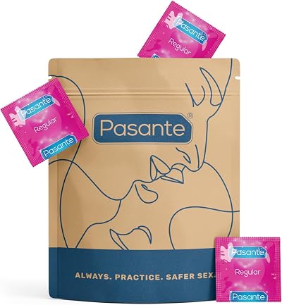 Pasante Regular Condoms 72 Pack | Comfortable Fit | Non-Spermicidal Lubricant