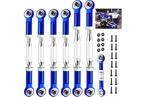 XZSNLYZ (2025 Upgrade) 78-108mm Stainless Steel Turnbuckles/Camber Link for 1/10 Traxxas Slash 4X4/2WD, Rustler 4X4 VXL, Stampede 4X4 VXL, Hoss 4X4,RC Car Hops Up Parts(Blue)